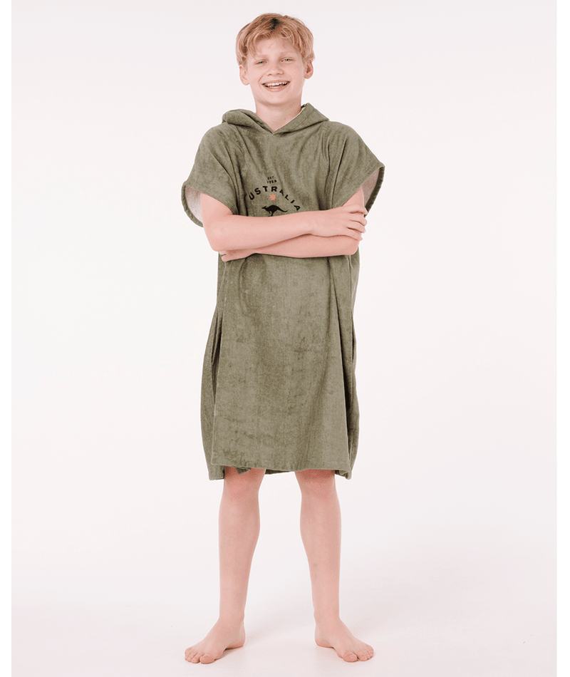 Rip Curl Printed Hooded Towel - Boy in OLIVE