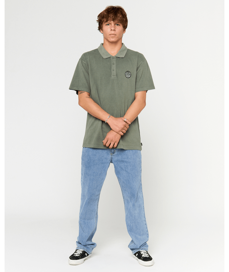 Rip Curl Wettie Polo in CACTUS GREEN