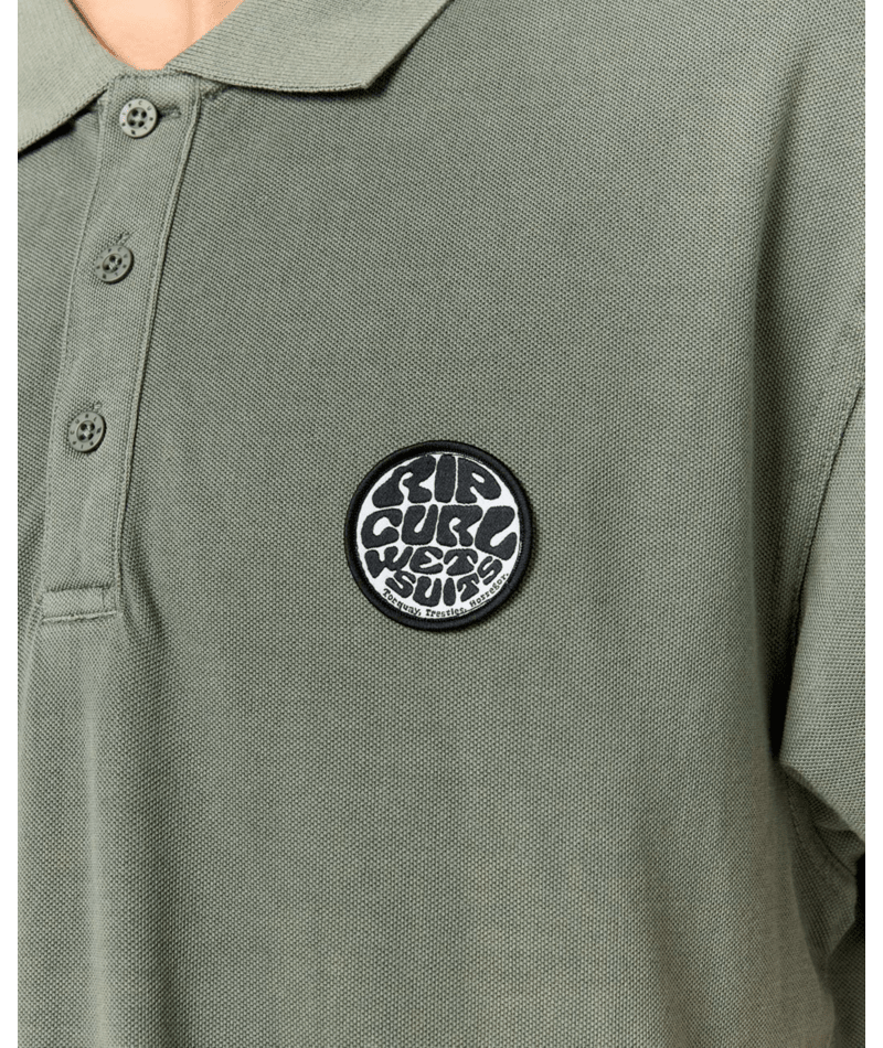 Rip Curl Wettie Polo in CACTUS GREEN
