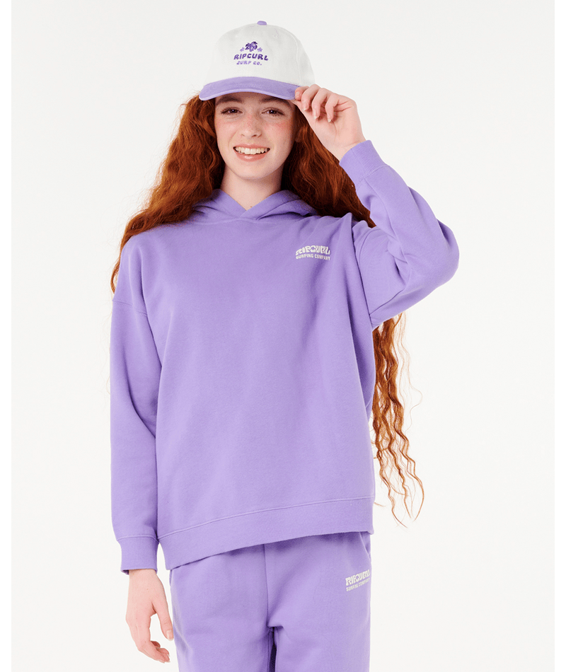 Rip Curl Surf Puff Hood-Girl in PURPLE