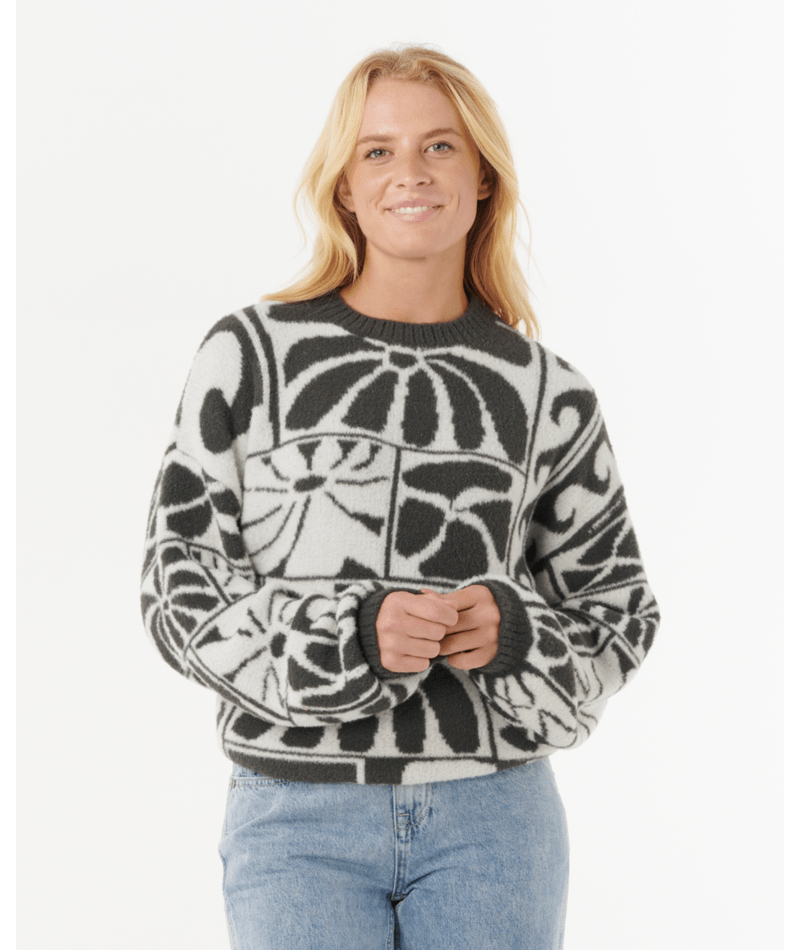 Rip Curl Aots-Ty Williams Jacquard Crew in BLACK