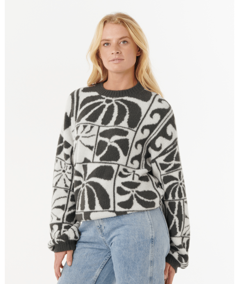 Rip Curl Aots-Ty Williams Jacquard Crew in BLACK