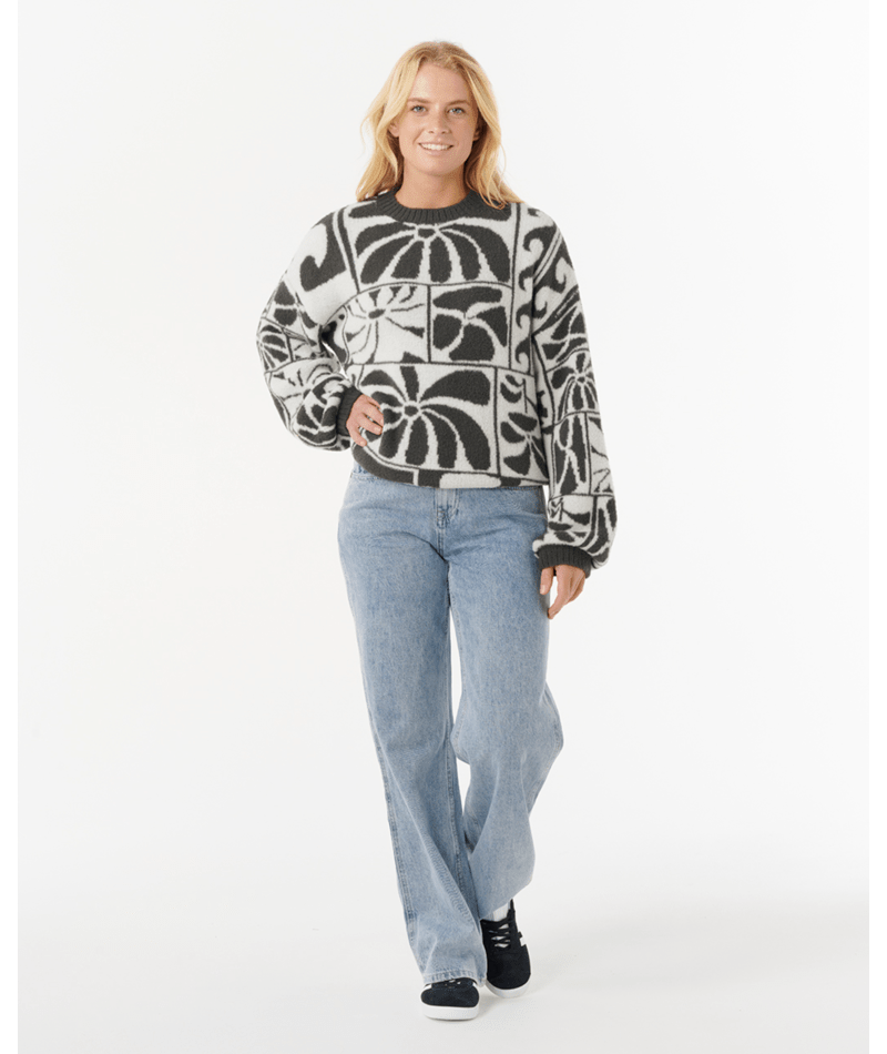 Rip Curl Aots-Ty Williams Jacquard Crew in BLACK