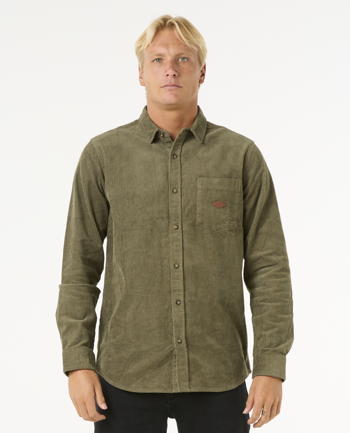 Rip Curl Classic Surf Cord L/S Shirt in DUSTY OLIVE