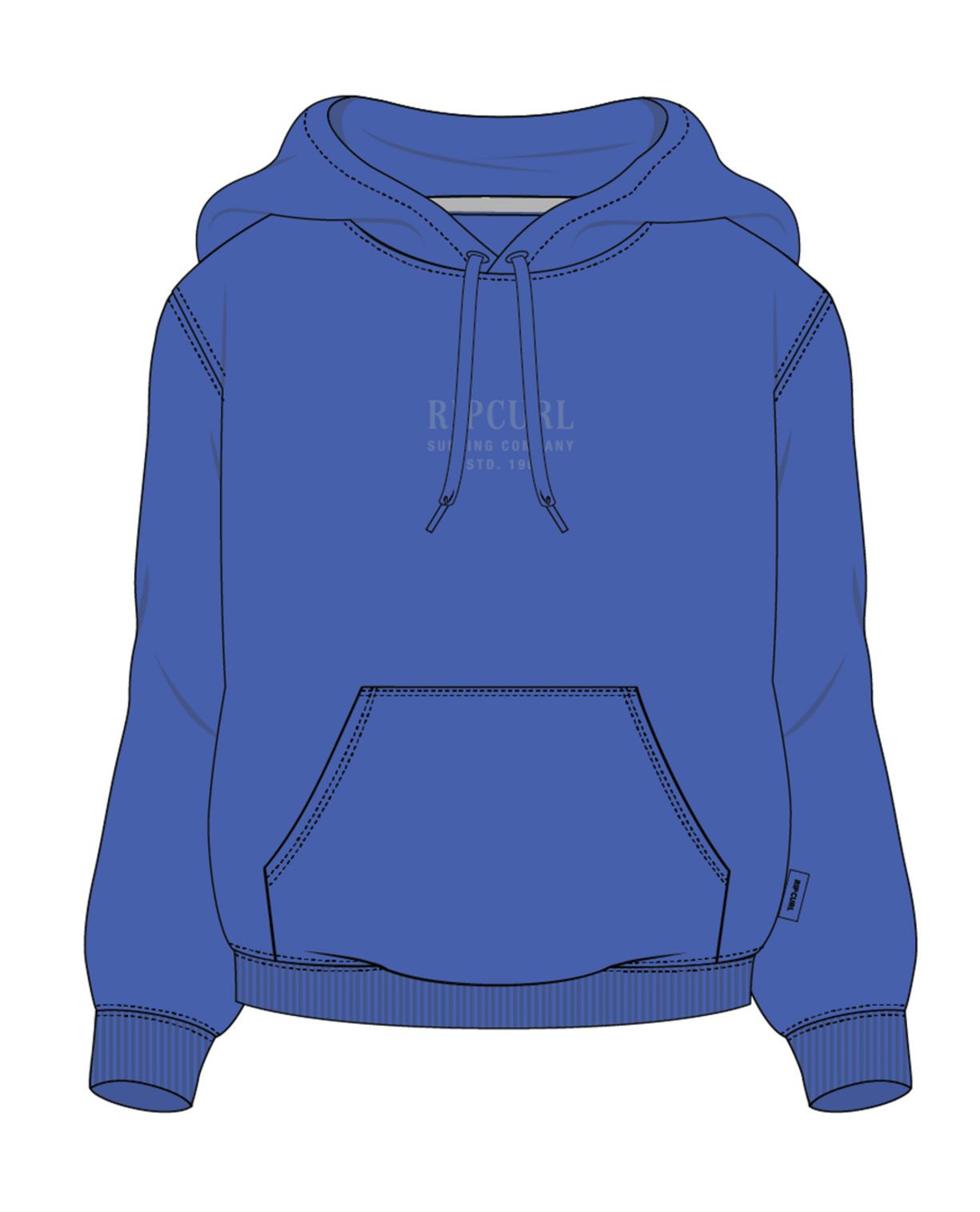 Rip Curl Surf Staple Relaxed Hood in OCEAN