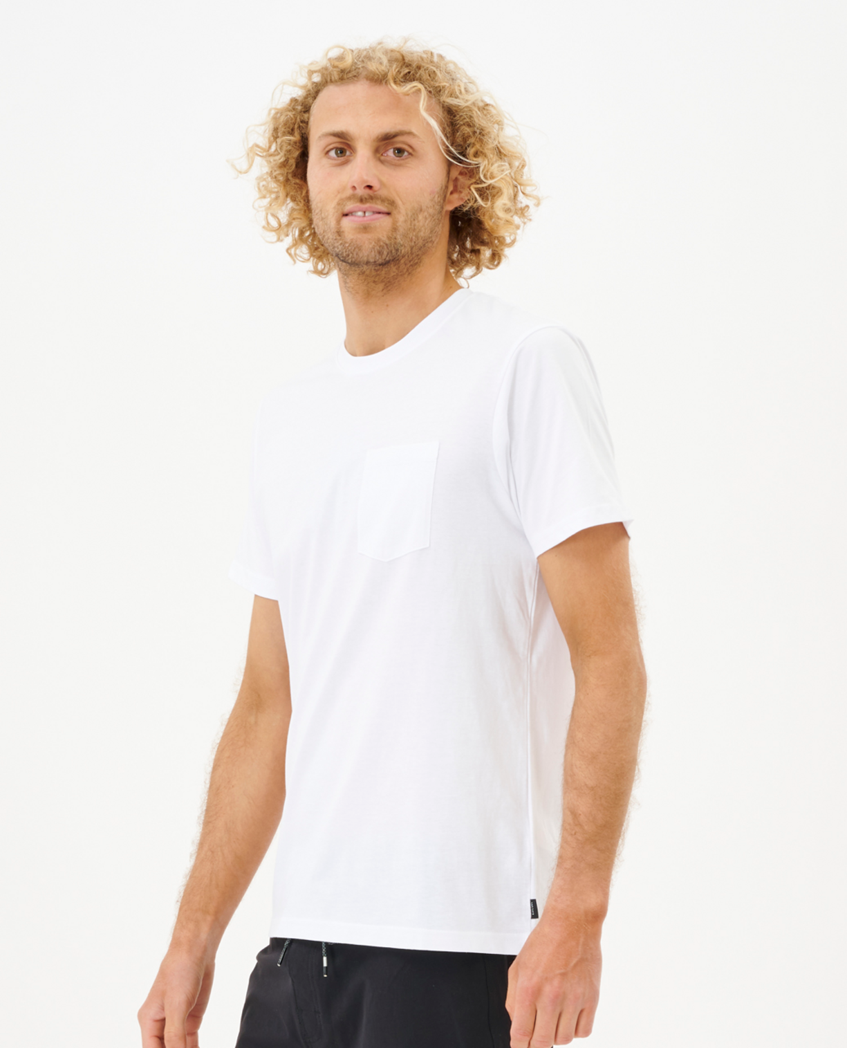 Rip Curl Plain Pocket Tee in WHITE