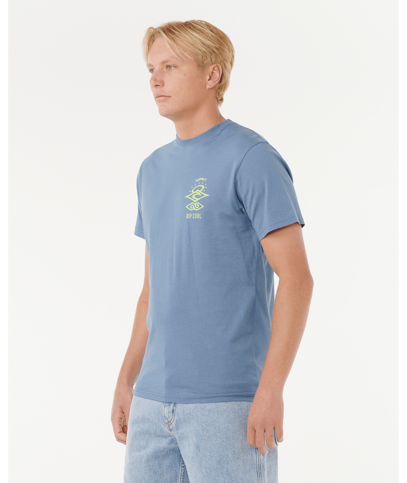 Rip Curl Search Icon Tee in BLUEFIN