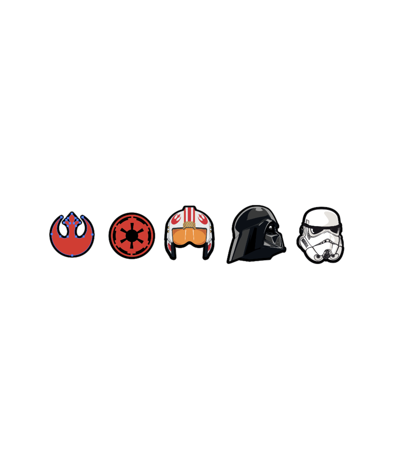 Crocs Star Wars Symbols 5pck in NO COLOR APPLICABLE