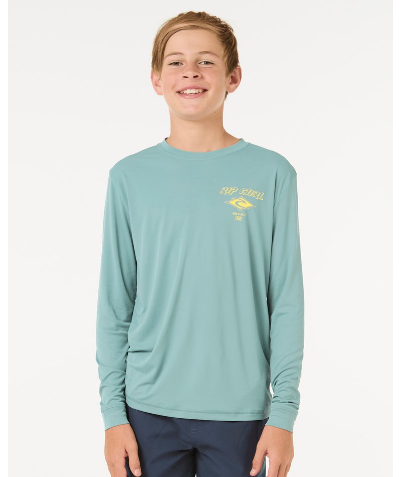 Rip Curl Icons Surflite Upf L/S -Boy in BLUE LAGOON