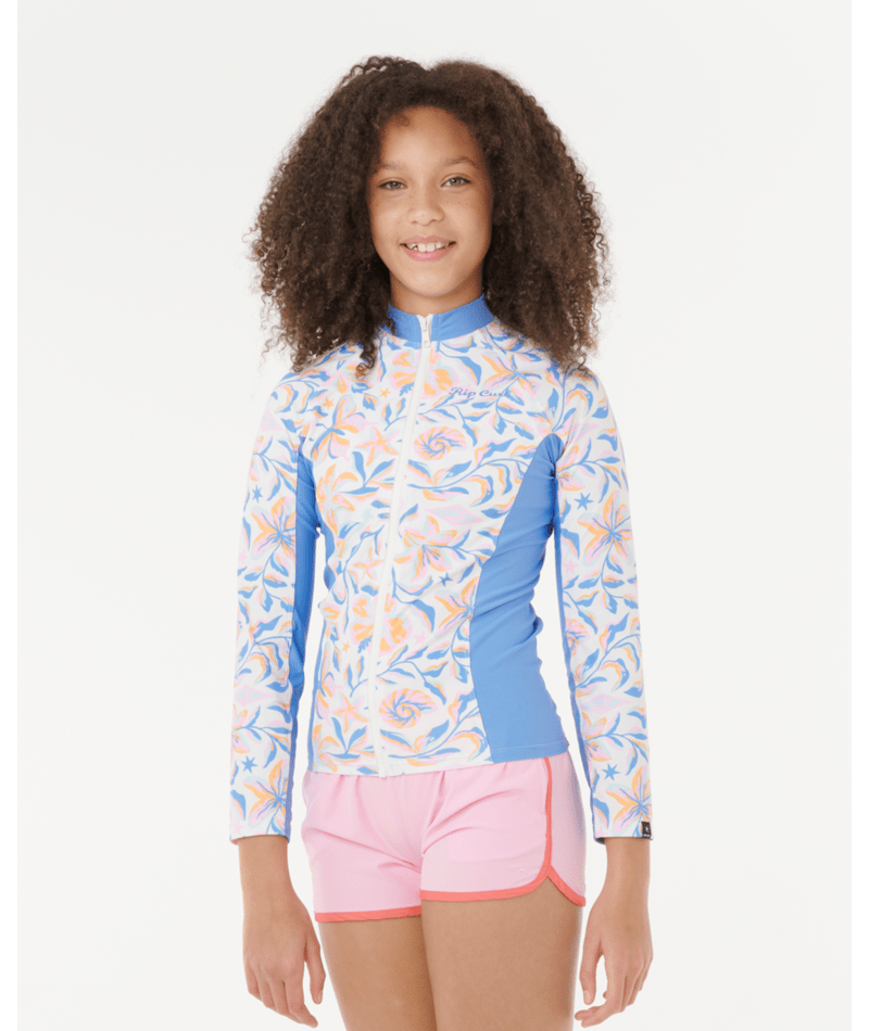 Rip Curl Sunset Sky Z/T Rash Vest- Girl in BONE