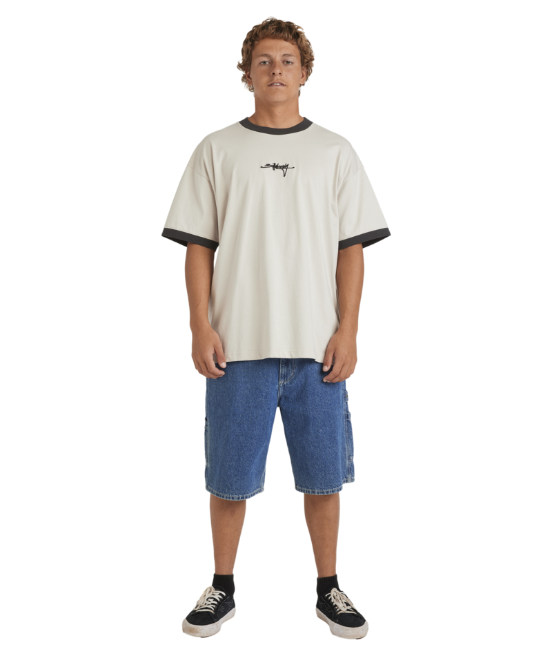 Billabong Script Ringer Ss in STONE