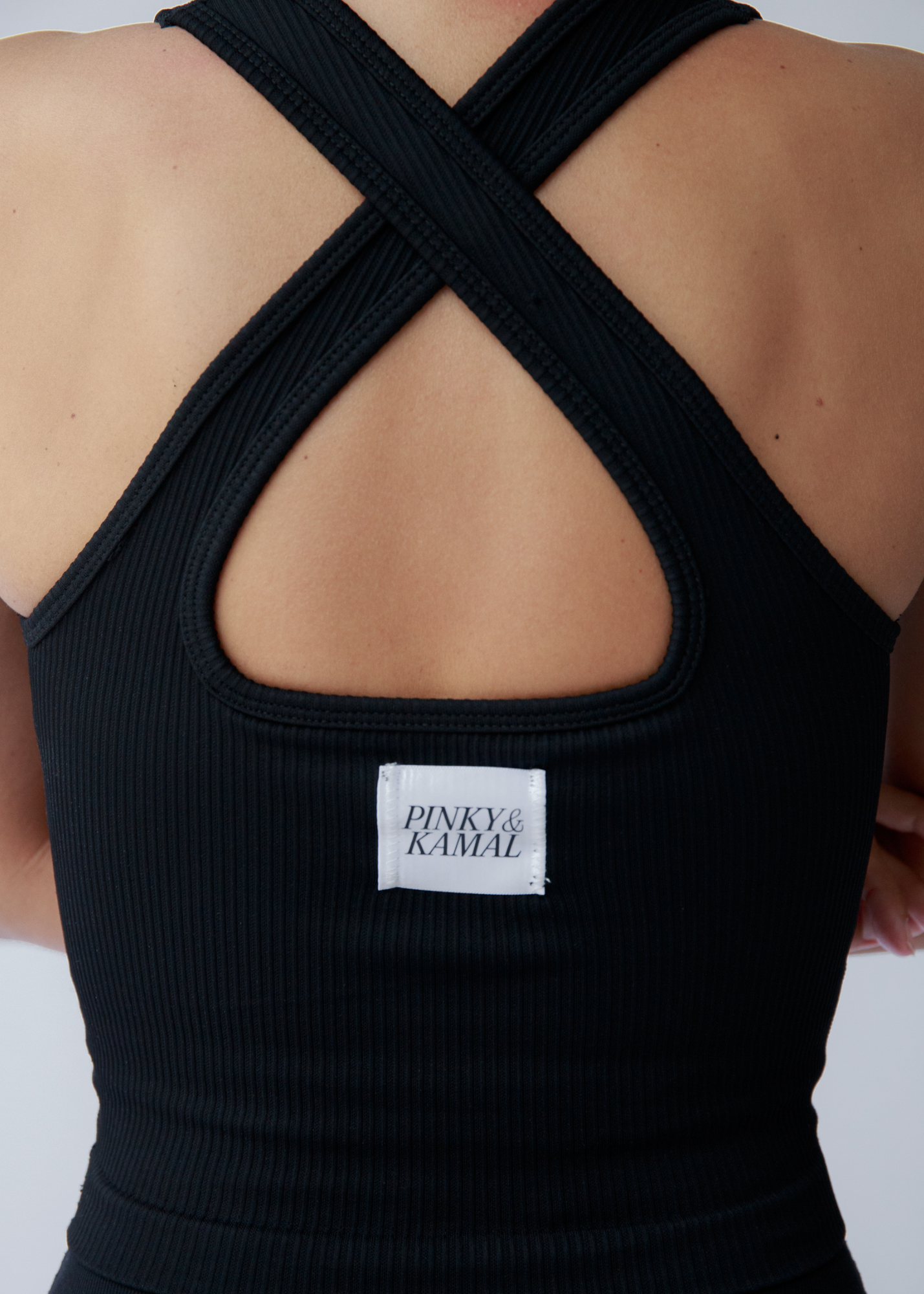 Pinky & Kamal V-Neck cropped Tank