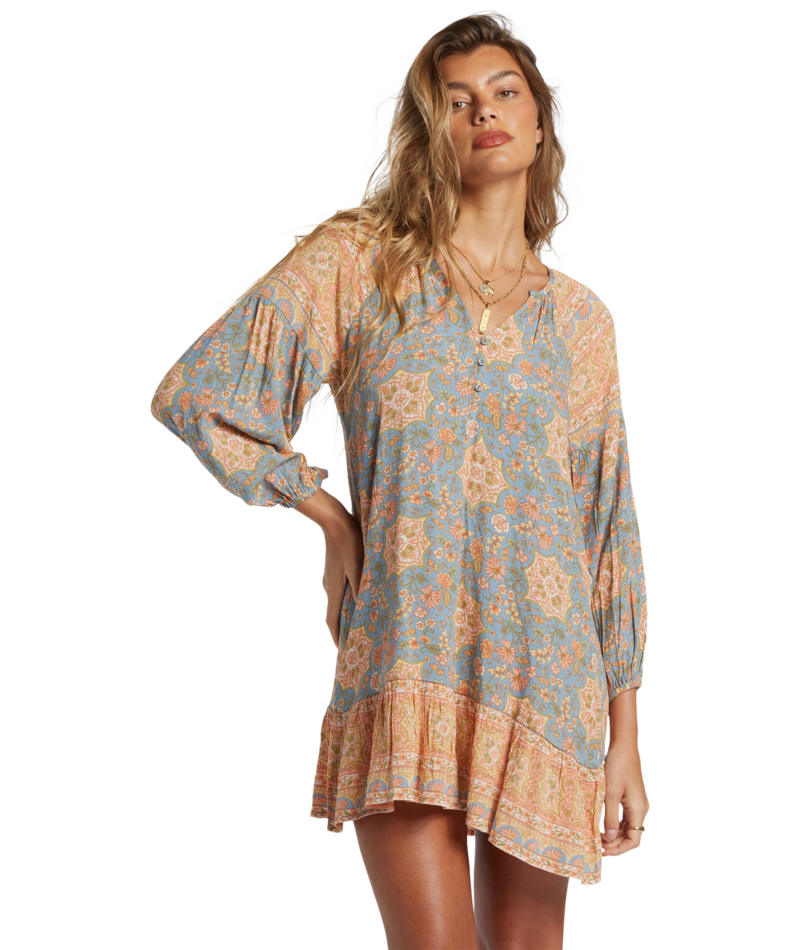 Billabong Shes A Dreamer Dress in Western Sky