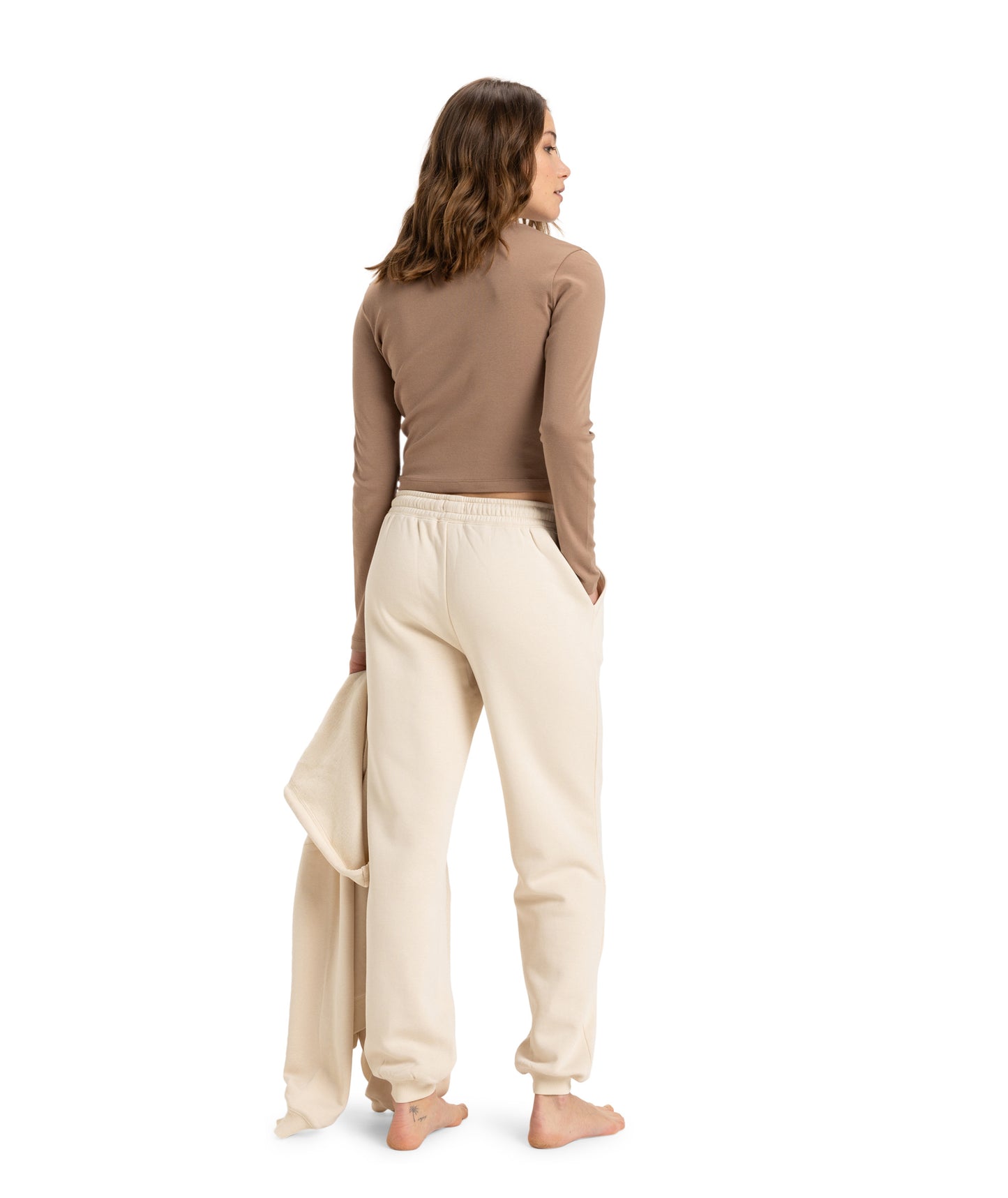 Roxy Perfect Place Pant Brushed in PARCHMENT