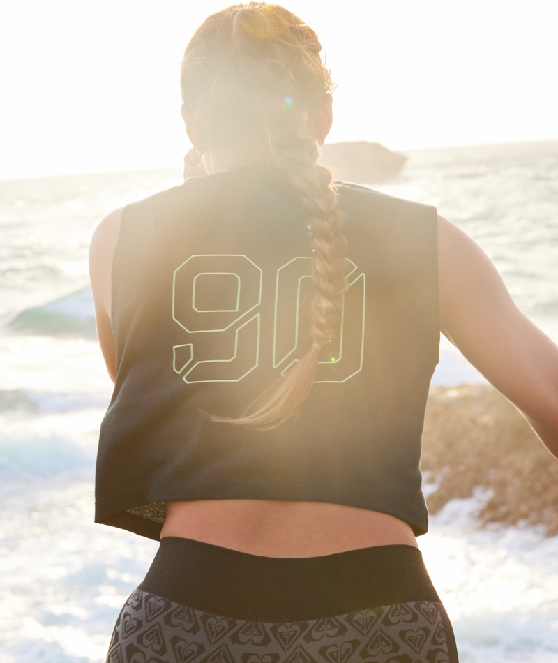 Roxy Essential Energy Boxy Tank in TRUE BLACK