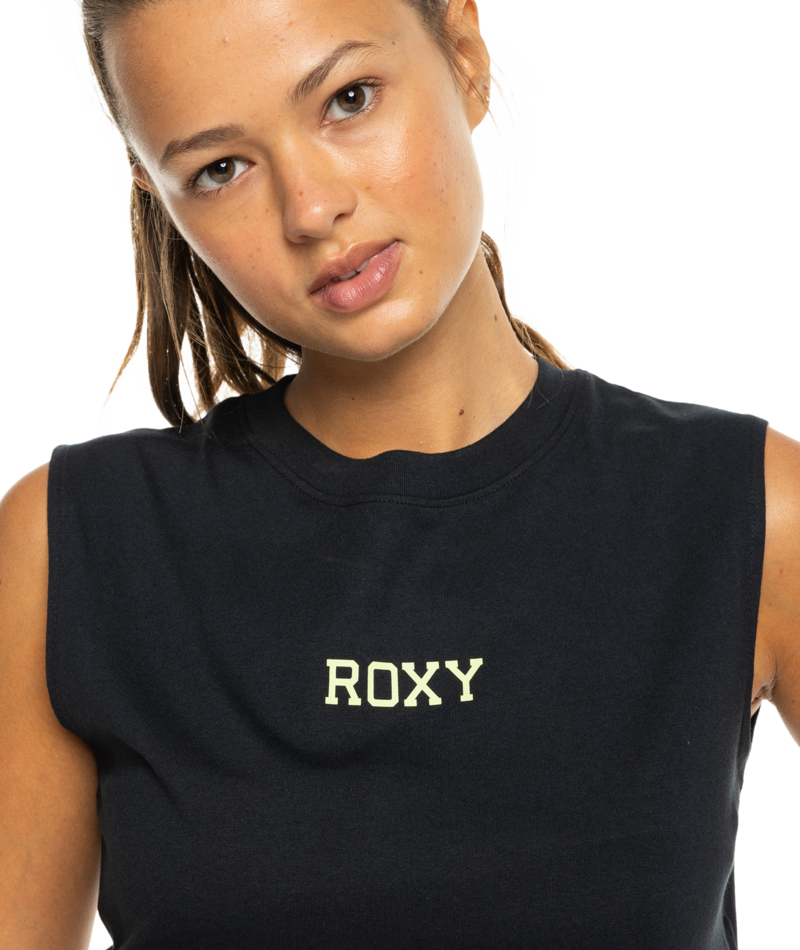Roxy Essential Energy Boxy Tank in TRUE BLACK