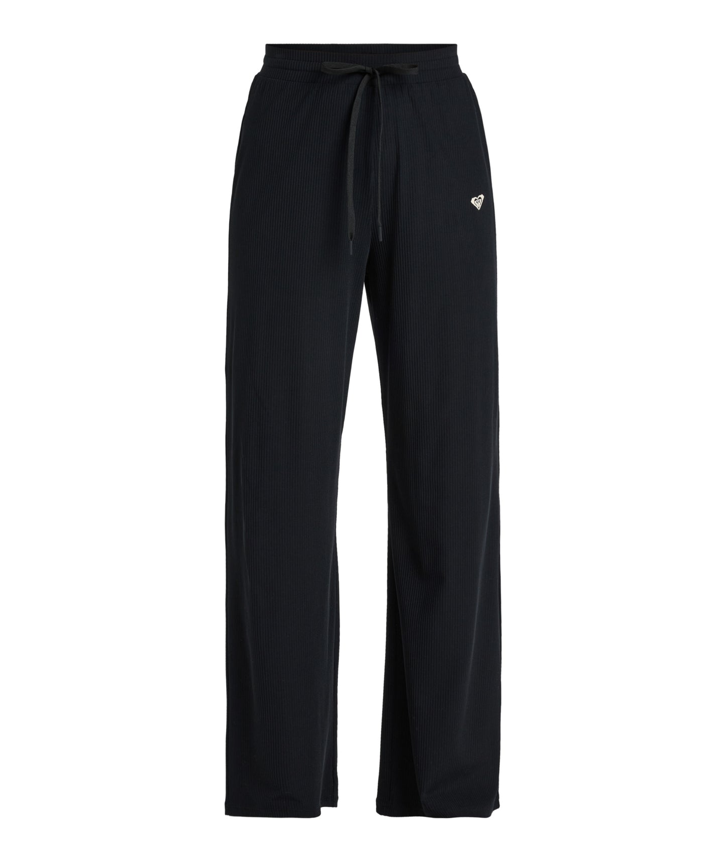 Roxy Rise & Vibe Rib Wide Leg Pants in ANTHRACITE