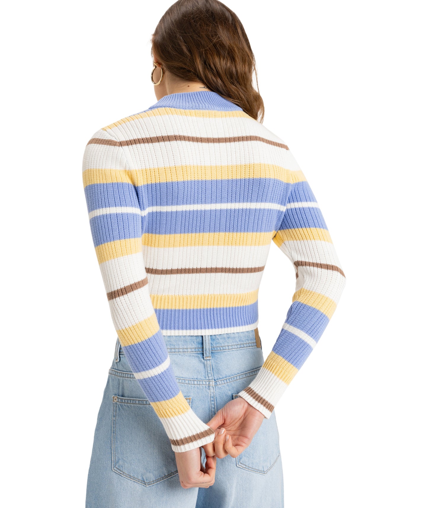 Roxy Playa Morning Sweater in GRAPEMIST PLAYA MORNING STRIPE