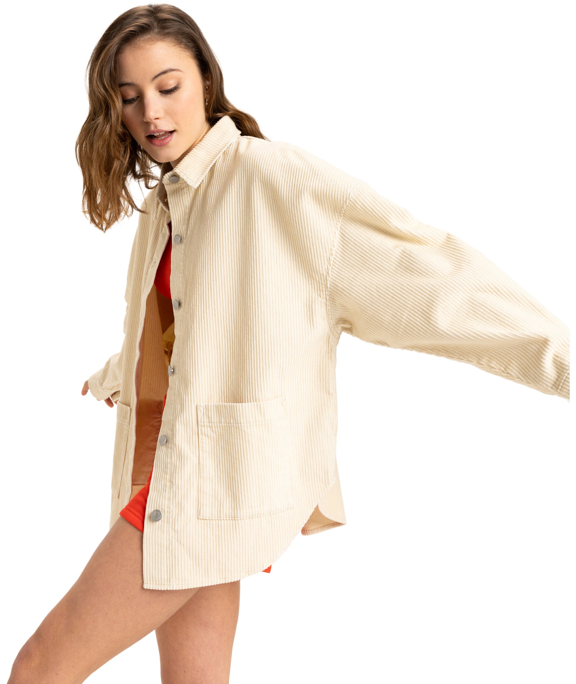 Roxy Kick Back Washed Cord in PARCHMENT