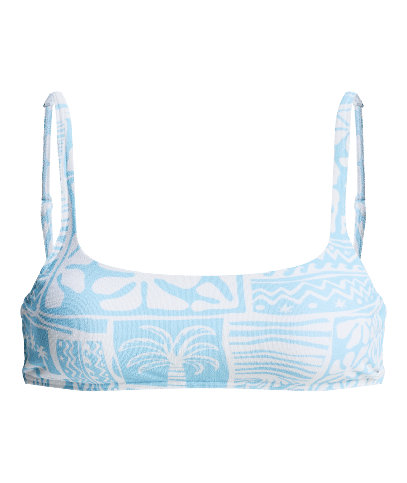 Roxy Flowers Wave Bralette in SKY BLUE SURFENIRS