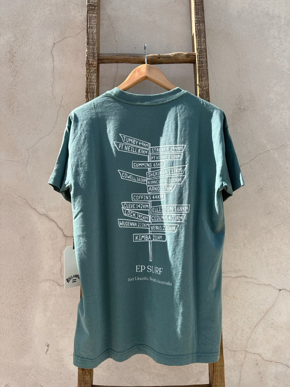 EP SURF Mens Signs Tee - Marine Green/White