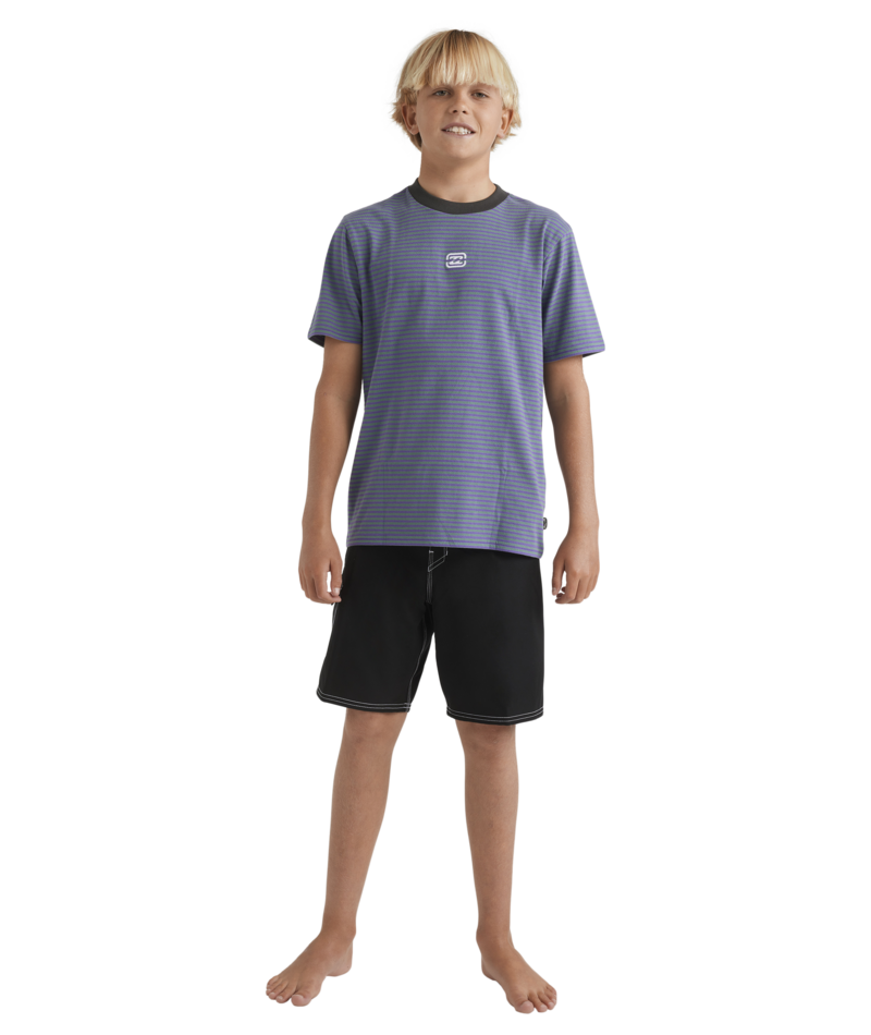 Billabong Boys Absense Stripe Ss in PURPLE