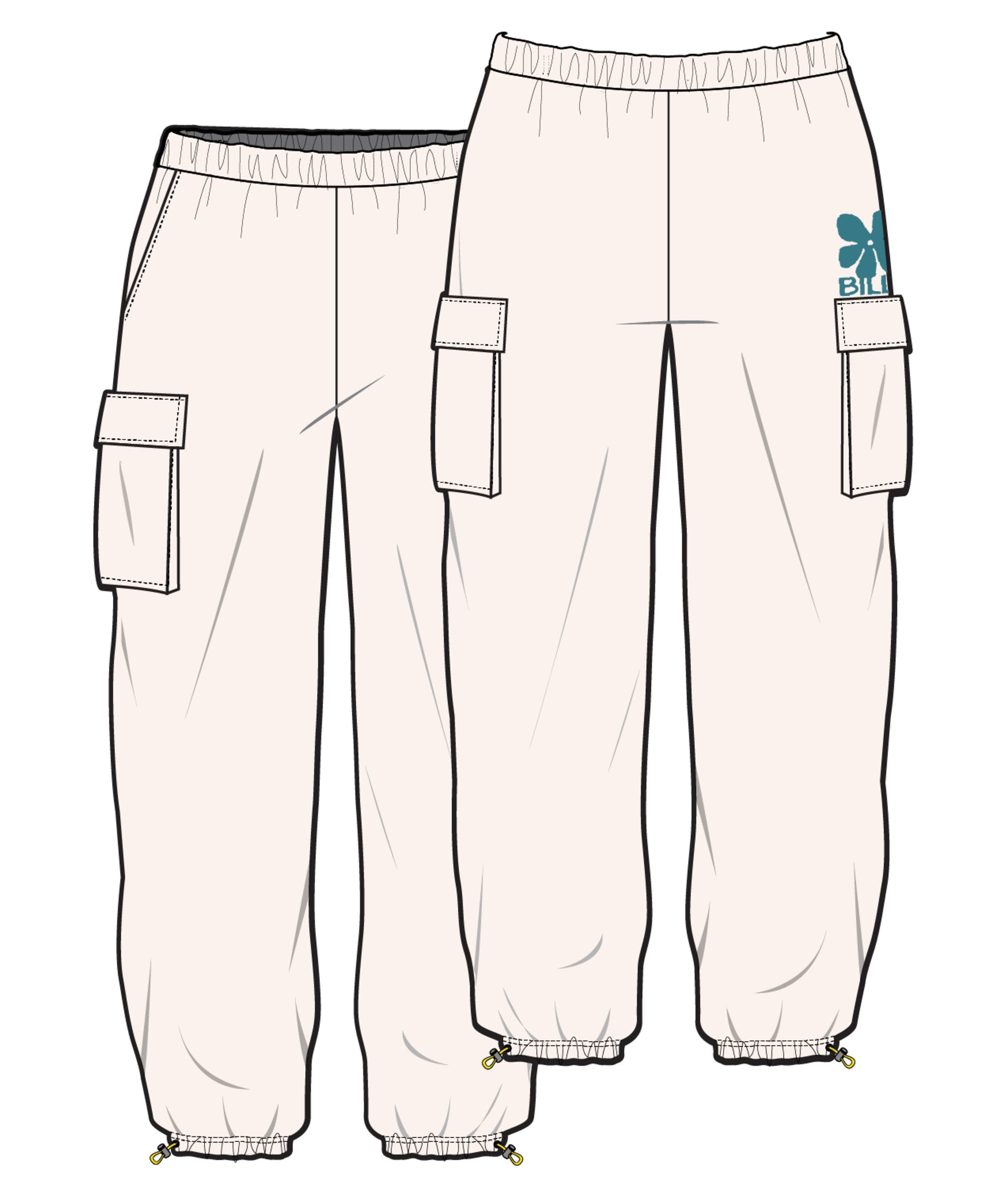 Billabong Lucky You Trackpant in SALT CRYSTAL