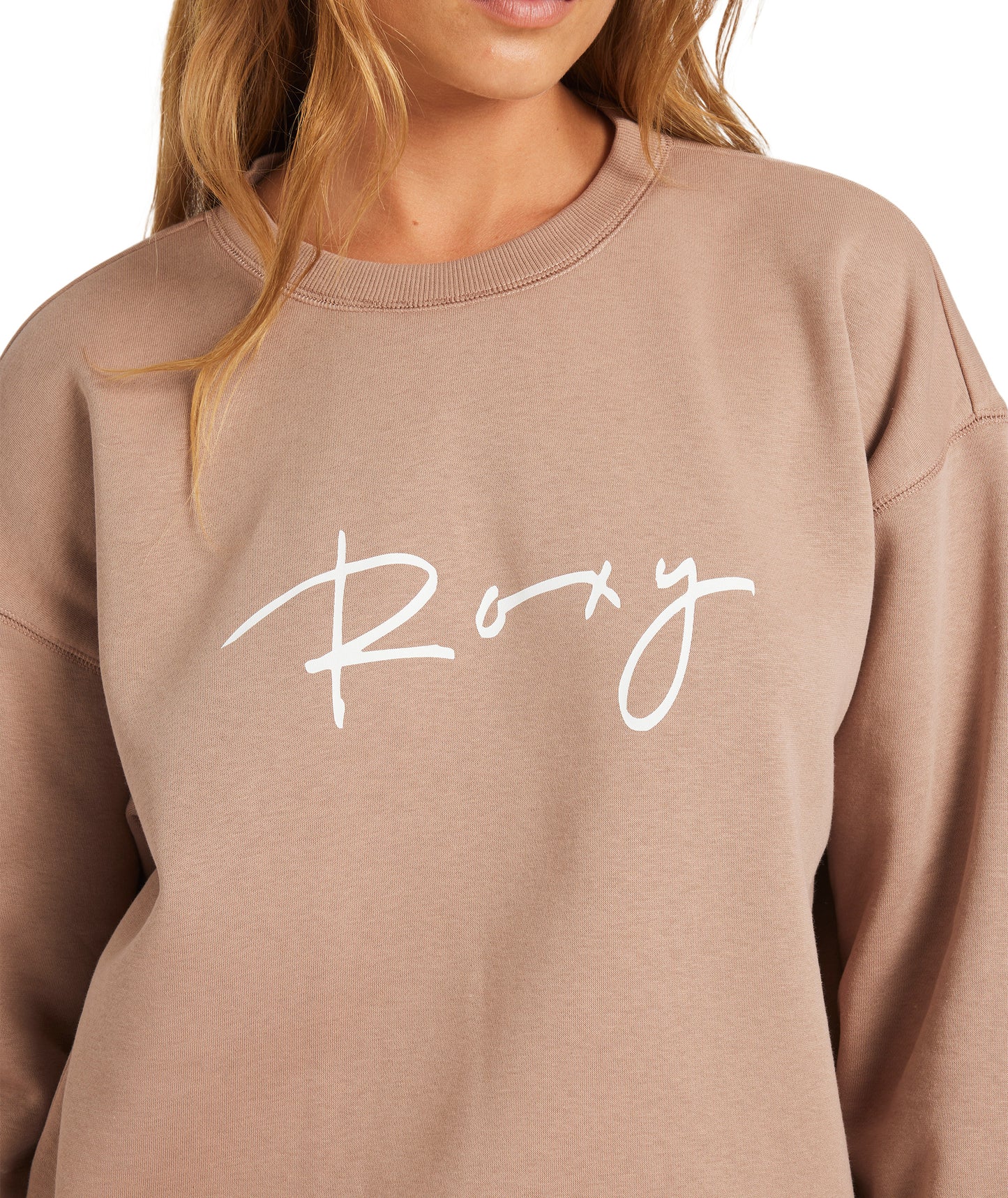 Roxy Perfect Place Crew Brushed in PORTABELLA
