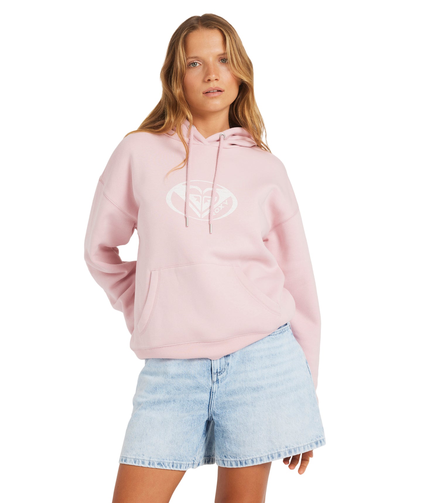 Roxy Perfect Place Hoodie Brushed in BLEACHED MAUVE