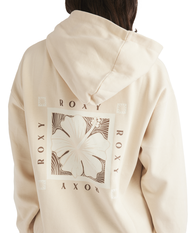 Roxy Hibiscus Haze Hood in PARCHMENT