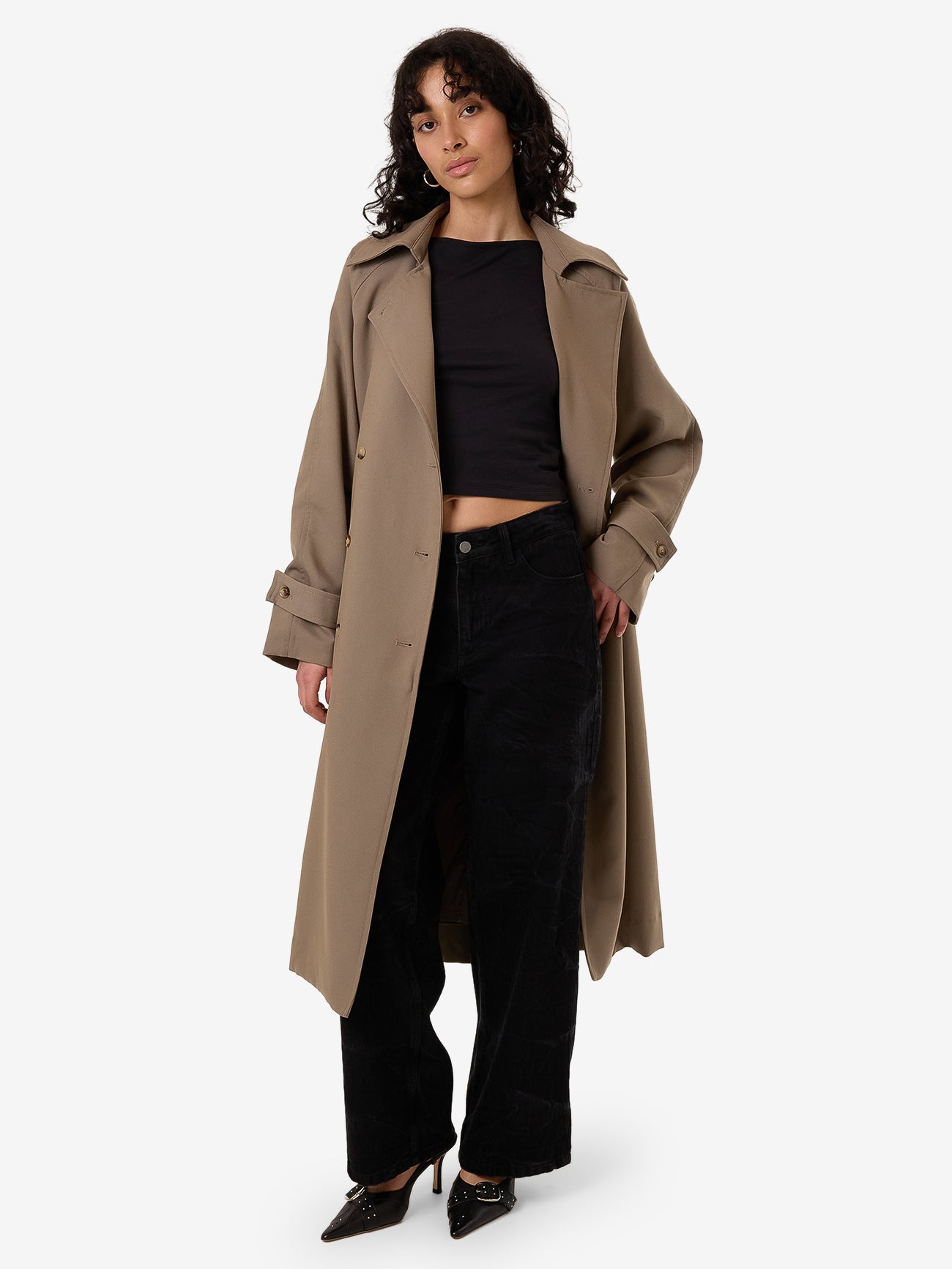 Thrills Cache Trench Coat - String in String