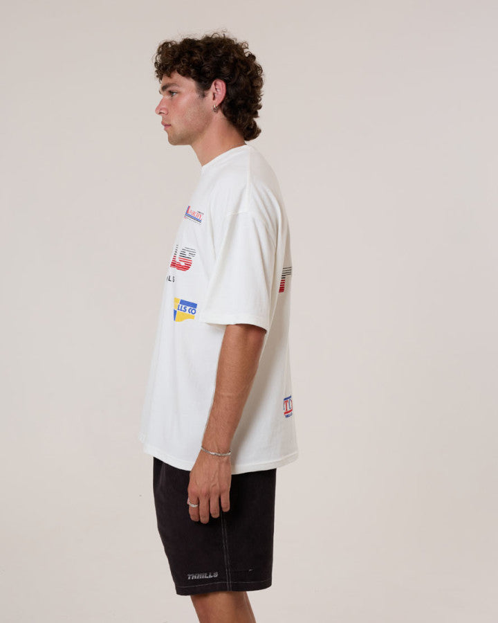 Thrills Anarchy In Paradise Box Fit Oversize Tee - Dirty White in Dirty White