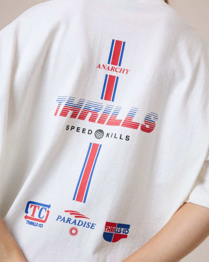 Thrills Los Stingers Box Fit Oversize Tee - White in White