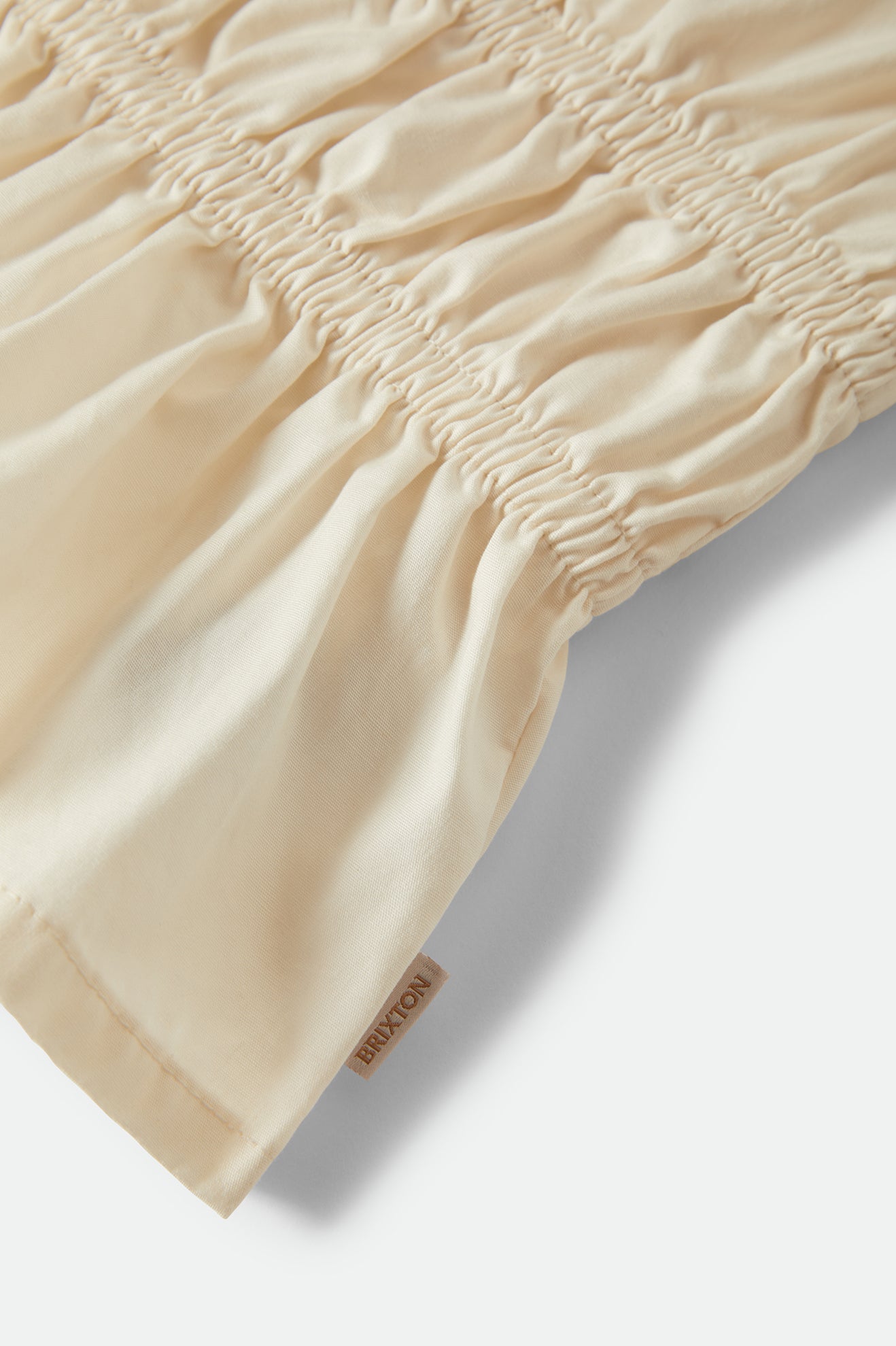 Brixton Eden Smocked Top in OFF WHITE