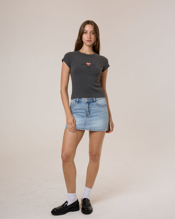 Thrills Feeling Lucky Club Tee - Merch Black in Merch Black