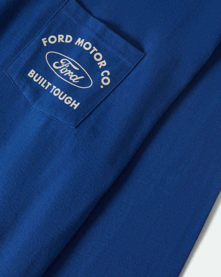 Brixton Ford Built Tough L/S Stt in FORD BLUE