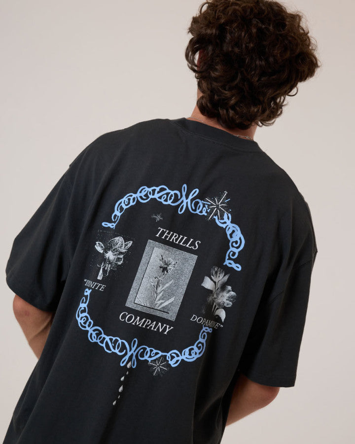 Thrills Inifinite Dopamine Box Fit Oversize Tee - Pirate Black in Pirate Black