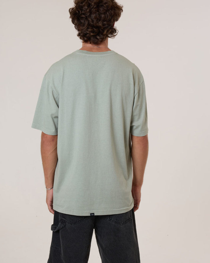 Thrills Make A Wish Oversize Fit Tee - Dirty Sage in Dirty Sage