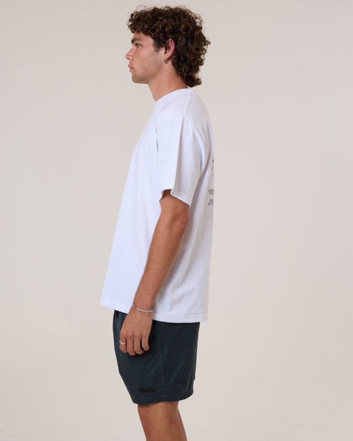 Thrills Og Strength Merch Fit Tee - White in White