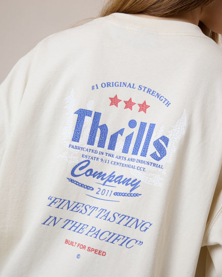 Thrills Original Strength Oversized Tee - Heritage White in Heritage White