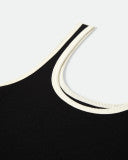 Brixton Ringer Organic A-Tank in BLACK/OFF WHITE