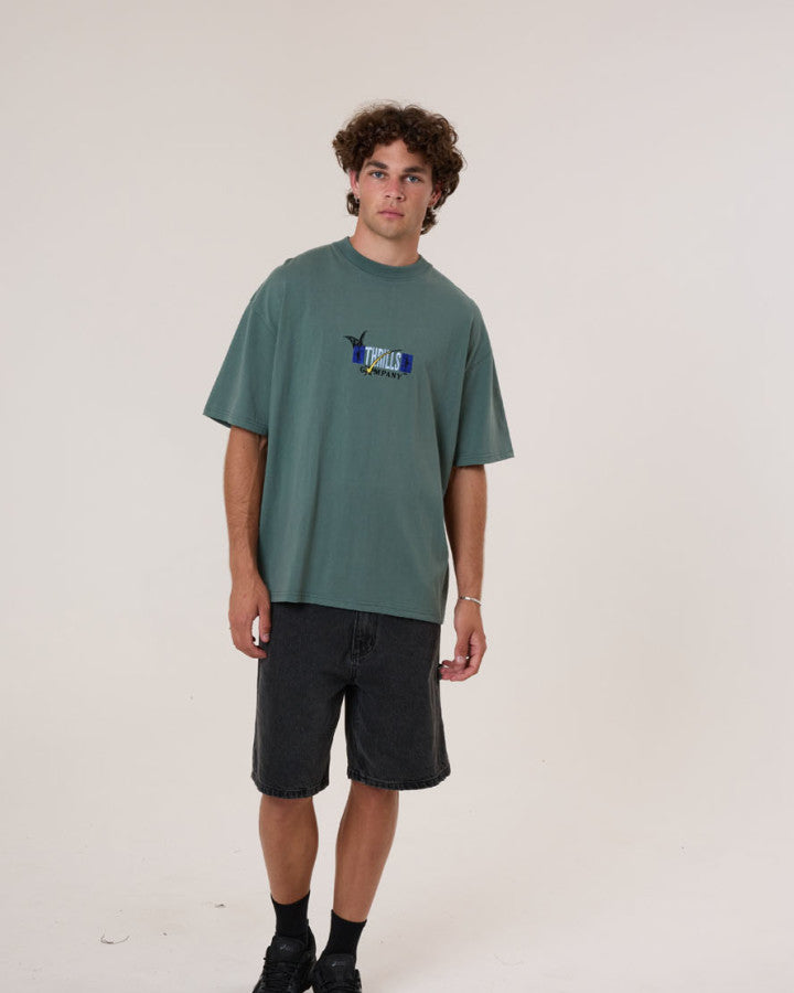 Thrills Serenity Affinity Box Fit Oversize Tee - Sea Pine in Sea Pine