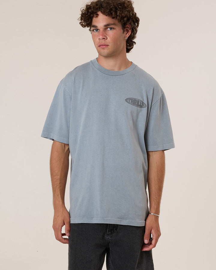 Thrills Shadowless Oversize Fit Tee - Smog in Smog