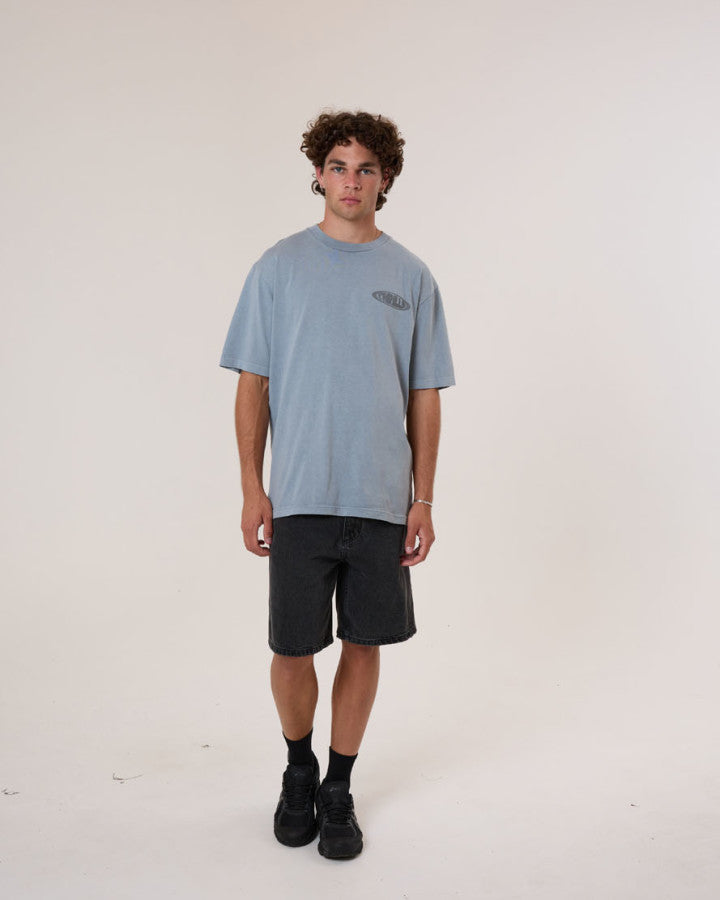 Thrills Shadowless Oversize Fit Tee - Smog in Smog