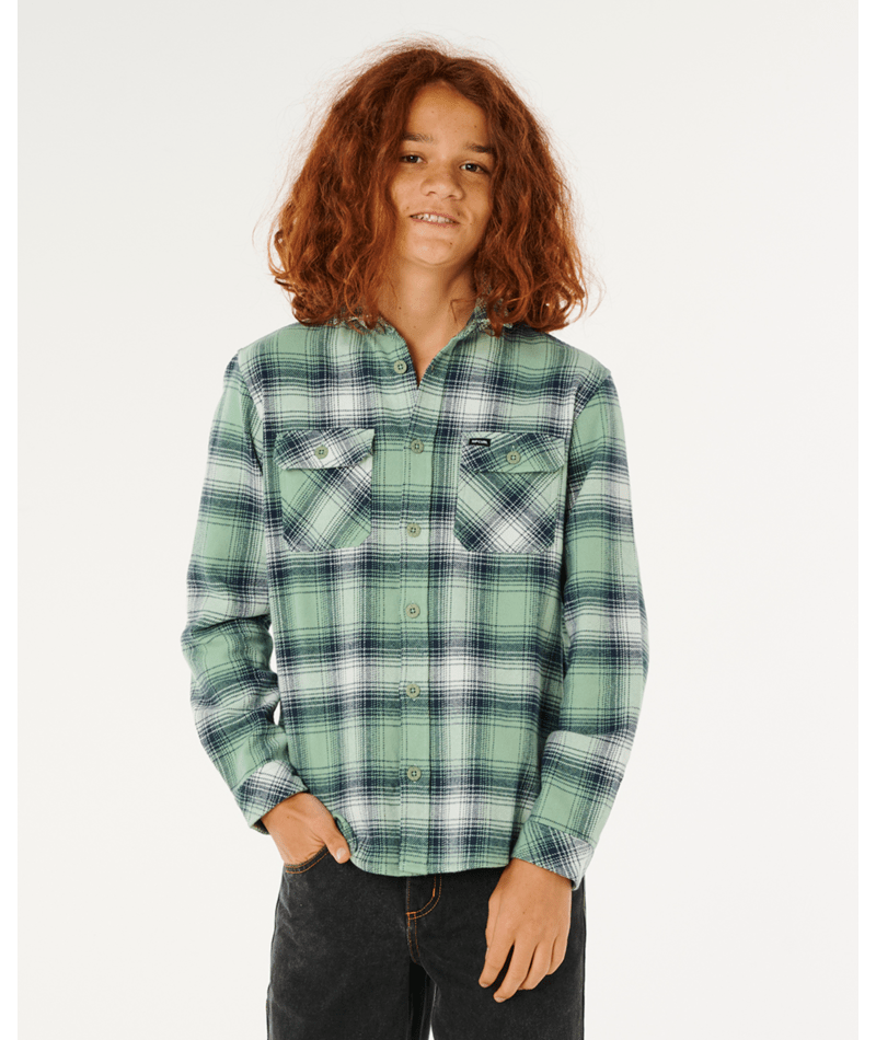 Rip Curl Count Flannel Shirt -Boy in ALOE