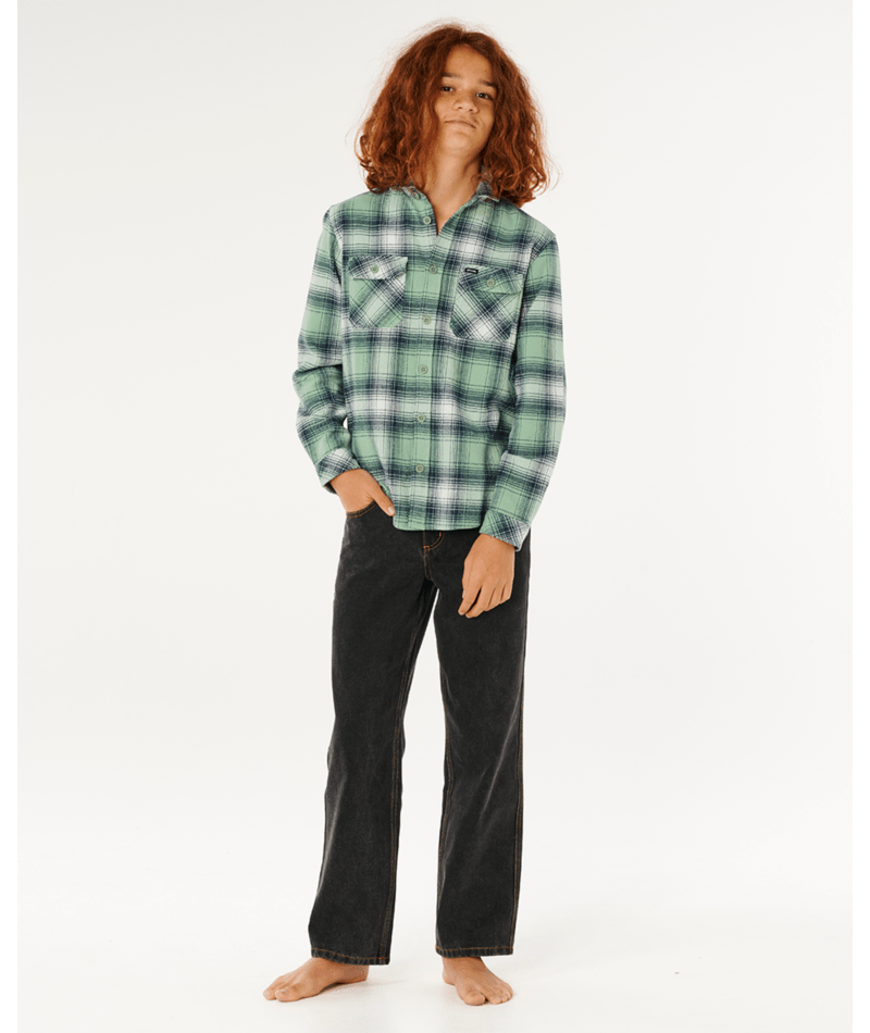 Rip Curl Count Flannel Shirt -Boy in ALOE