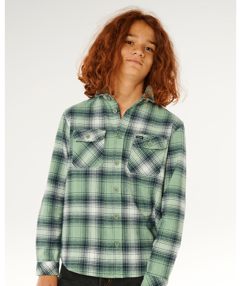 Rip Curl Count Flannel Shirt -Boy in ALOE