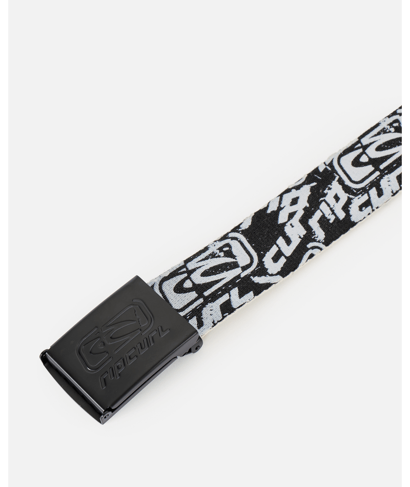 Rip Curl Archive Revo Webbing Belt in BLACK/WHITE