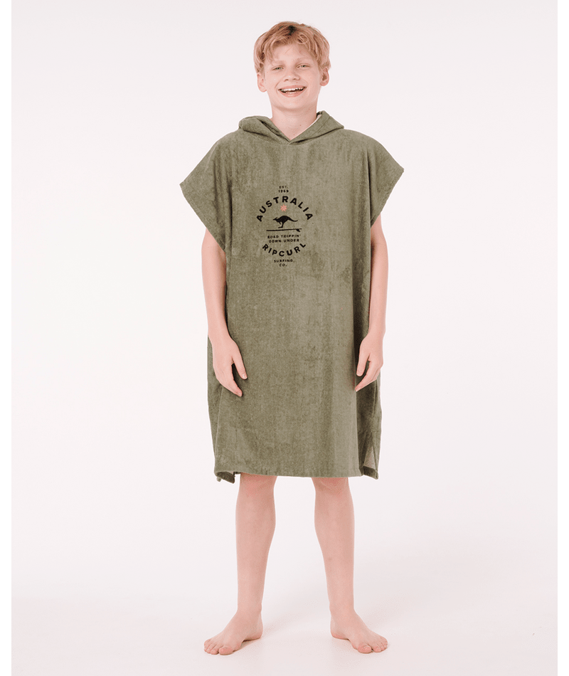 Rip Curl Printed Hooded Towel - Boy in OLIVE