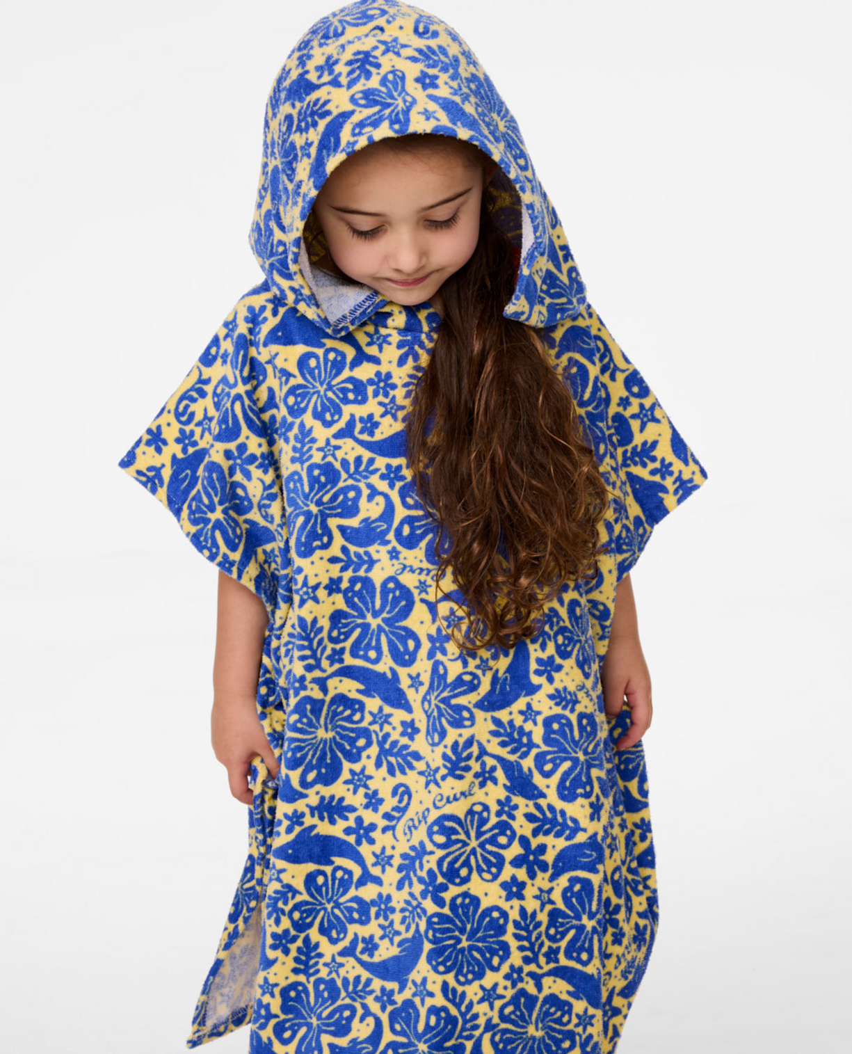 Rip Curl Mixed Snap Hooded Towel-Girl in YELLOW